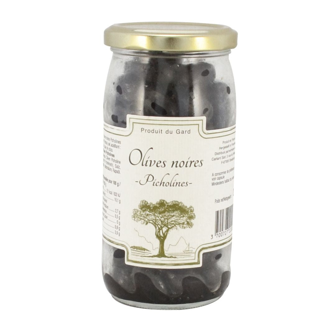 CARLANT - Schwarze Oliven Picholines 200g