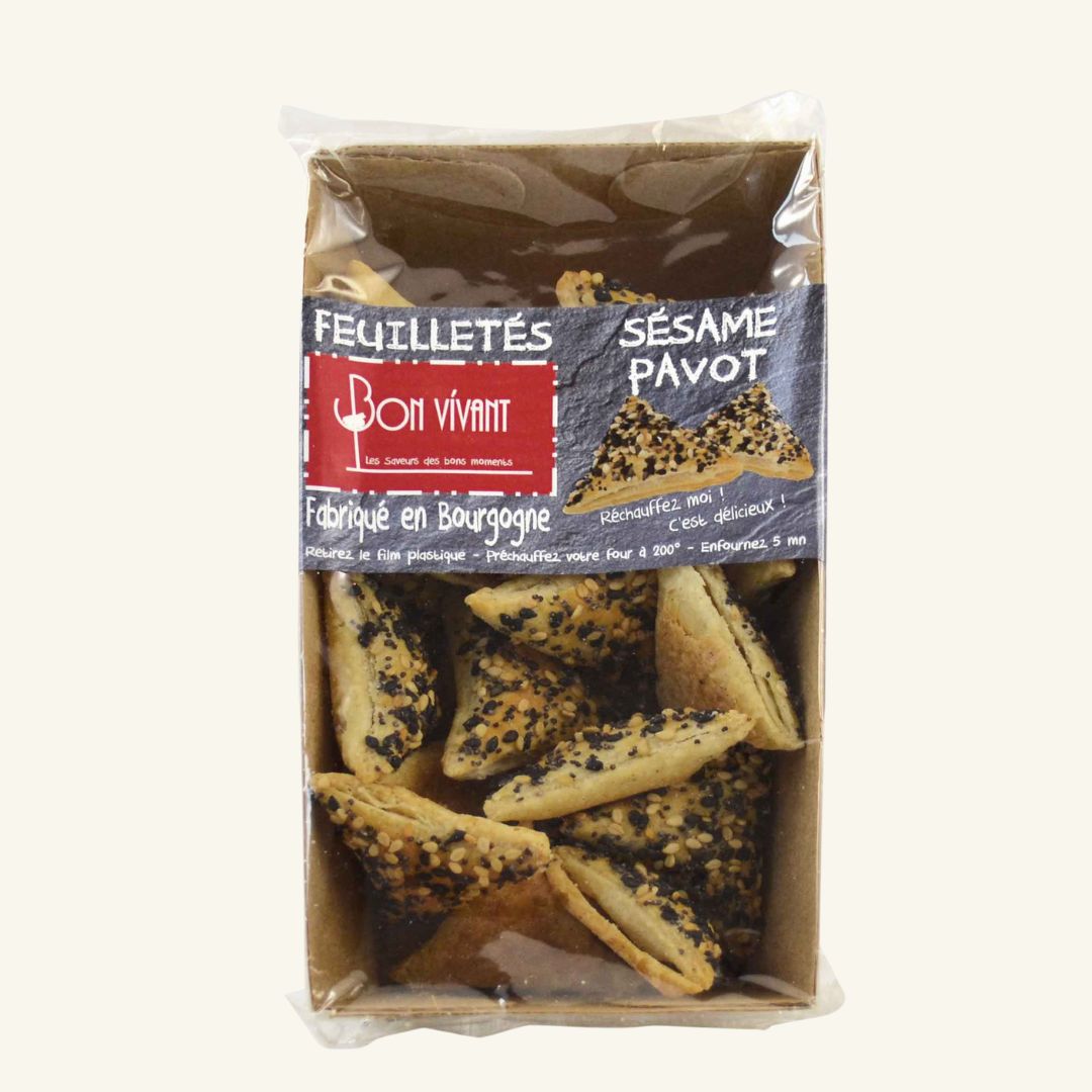 BON VIVANT - Blätterteigecken mit Sesam & Mohn - 60g