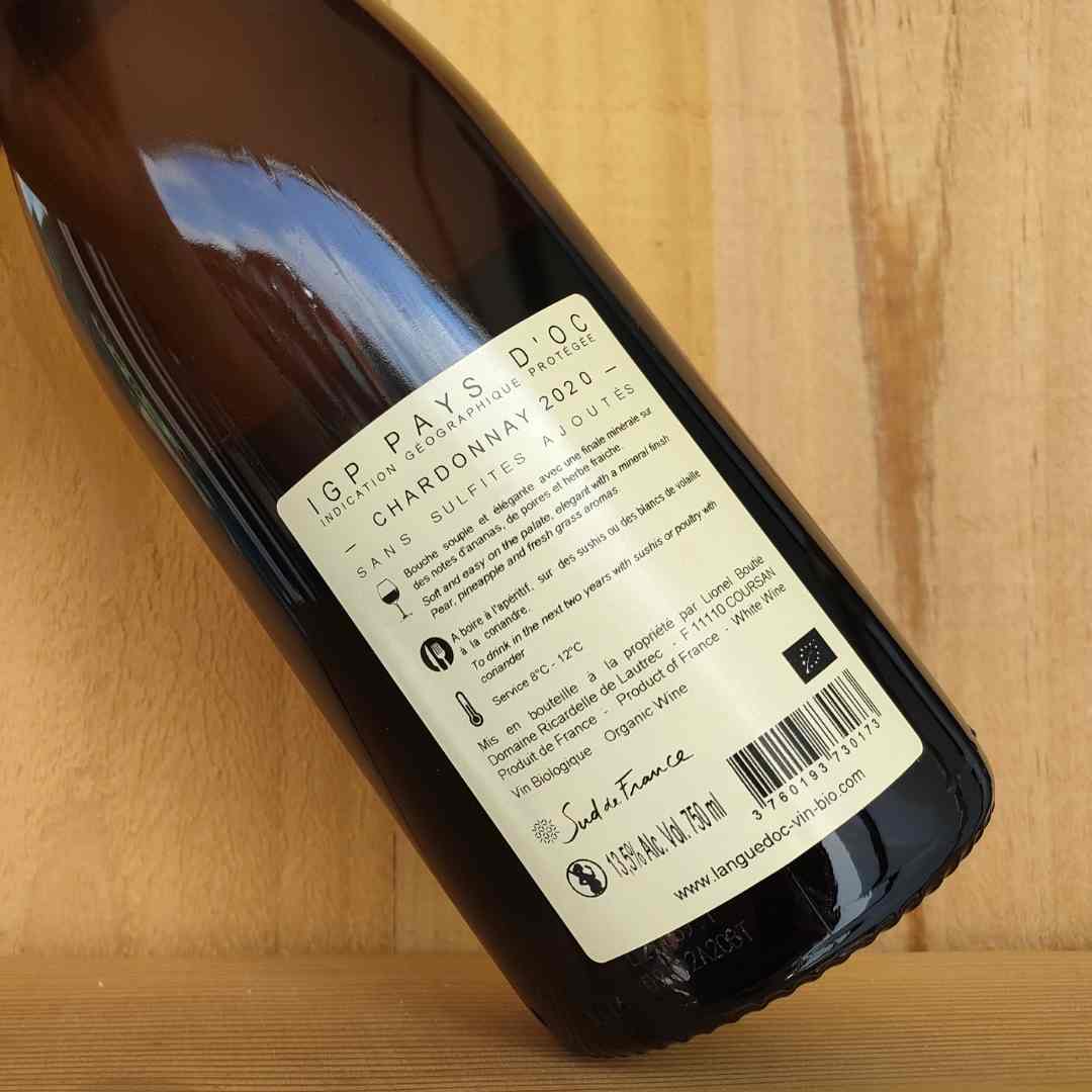 Chardonnay Nature - Domaine Ricardelle de Lautrec - 2020 - IGP Pays d'Oc