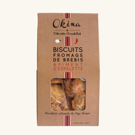 OKINA - Biscuits fromage de brebis & piment d'Espelette - 80g